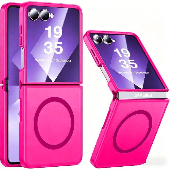 Suitable for Samsung ZFlip 20% Off Foldable Phone Case, Matte Skin-feel Magnetic Protective Cover, Zflip7 Integrated Anti-drop Transparent Case