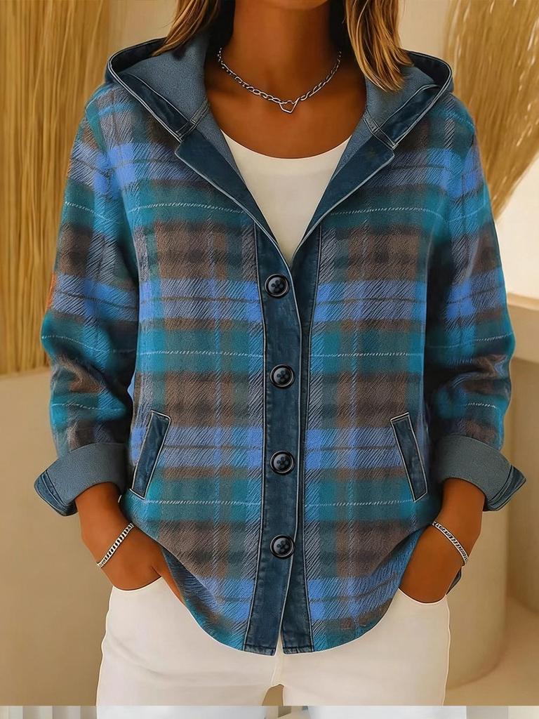 3D Digital Print Women's Hooded Cardigan Sweater - European Size, Autumn/Winter 2026 Collection