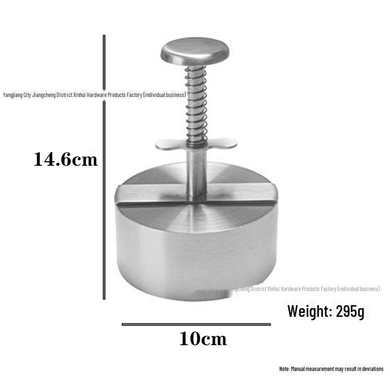 Presă din Oțel Inoxidabil pentru Carne de Hamburger, Formă pentru Chiftele Groase și Găluște de Orez - Ustensilă Manuală de Bucătărie