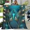 3D Hot Fashion Peacock Feather Flannel Adult and Children Blanket Sofa Bed Decoration Blanket Portable Blanket Bath Towel Gift