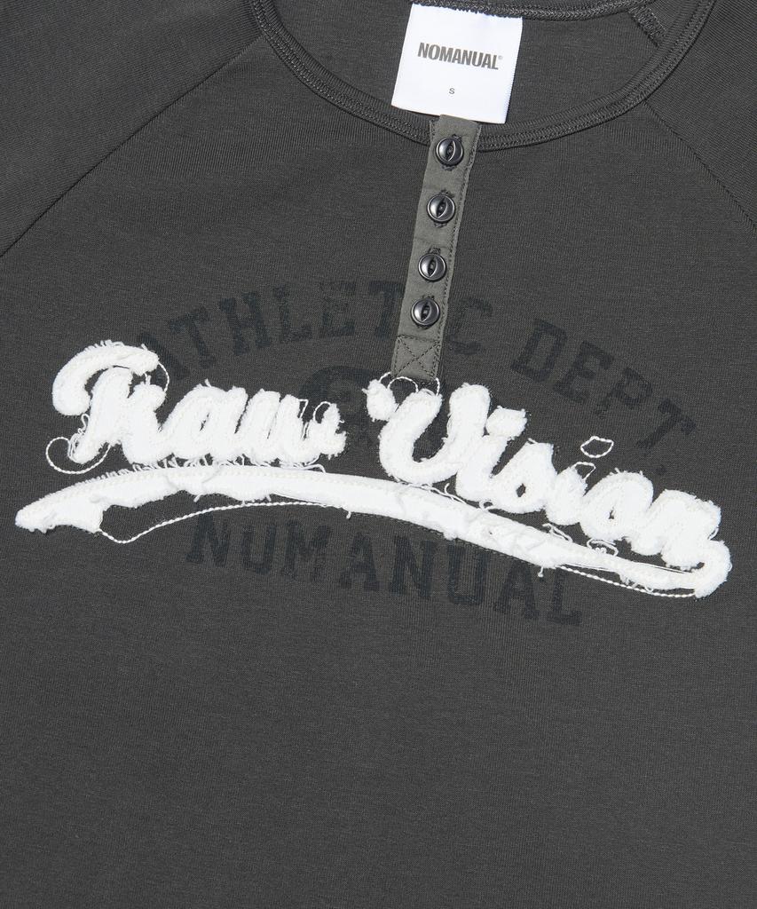 Nomaenyueol R.V Applique Raglan T-Shirt (Woman) - Charcoal