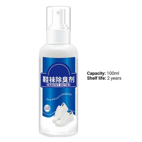 100ml Shoes Deodorant Spray with Mild Formula and Anti-Itch Properties