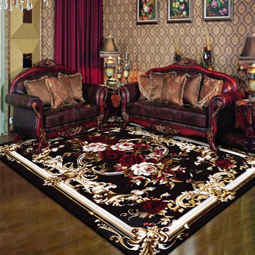 Leichter Luxus Retro Teppiche für Wohnzimmer Waschbare Schlafzimmerteppiche Wunderschöne Rutschfeste Sofa-Bereich Große Raummatte Boden Anpassbar