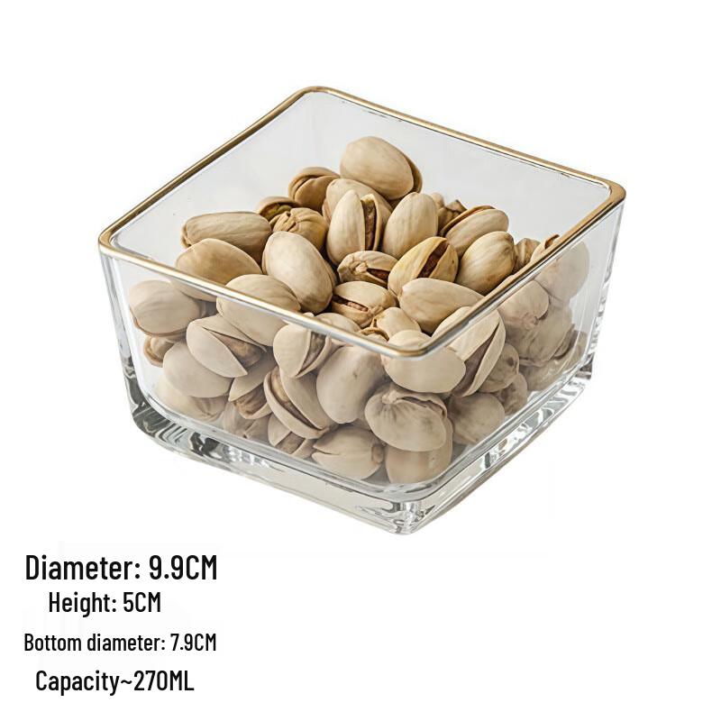 Qicheng Transparent Hammered Glass Fruit Bowl Set
