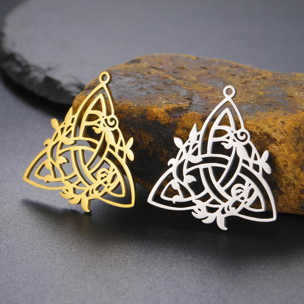 Dawapara Celtics Infinity Knot Pendant for Jewelry Making Triquetra Trinity Knot Chalice Well Irish Stainless Steel Accessories