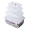 Food Storage Container Refrigerator Organizer Box Rectangle Transparent