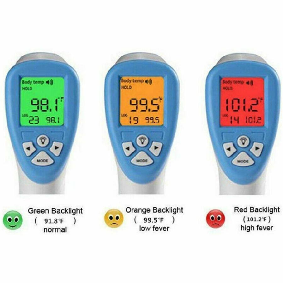 Digital 3 Colors IR Infrared Forehead Thermometer Gun fever Temperature Measurement Hs