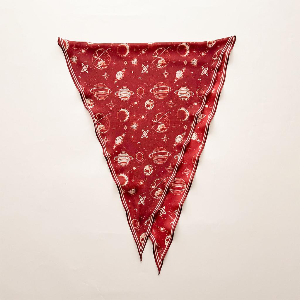 Retro Cashew Print Silk Scarf Accessories Rhombus Versatile Triangle Scarf Spring And Summer Thin Out Clothing With Shawl