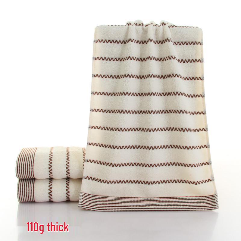 All-Cotton Three-Section Adult Face Towel - Thick Student Washcloth with Optional Logo