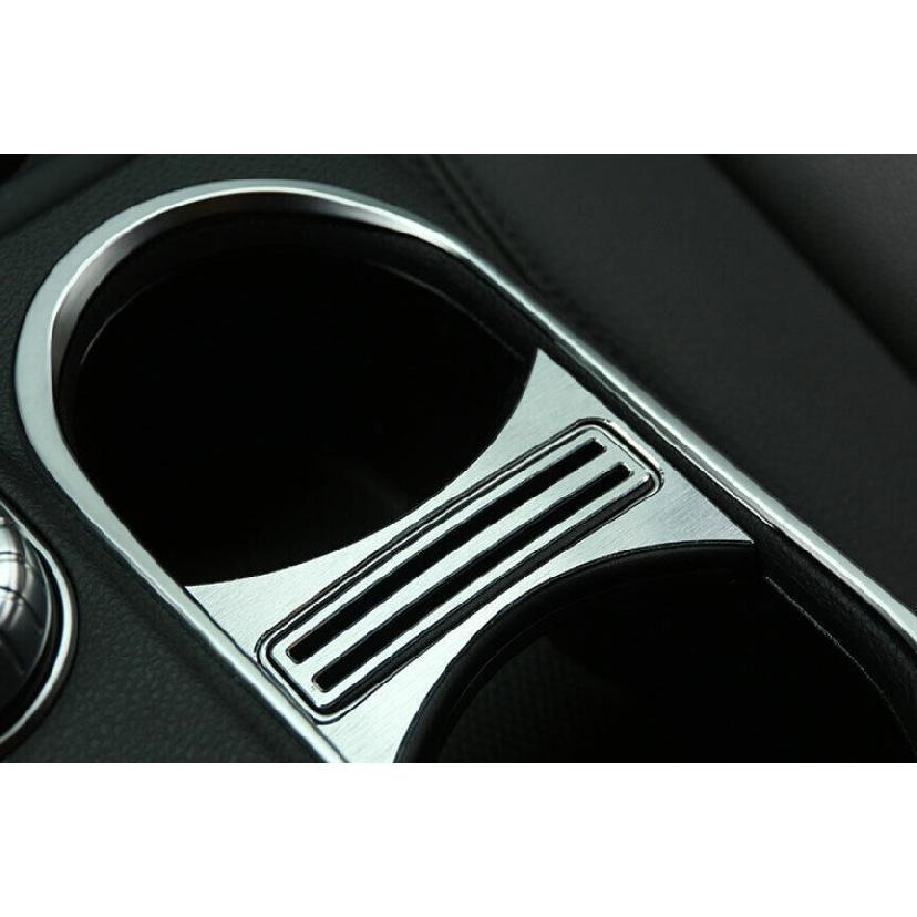 Gear Water Cup Holder Panel Cover Trim Fit For 2013- Benz GLA CLA ABS Silver