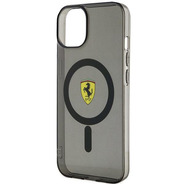 Etui Do iPhone 14 Ferrari Hardcase Translucent MagSafe Czarne