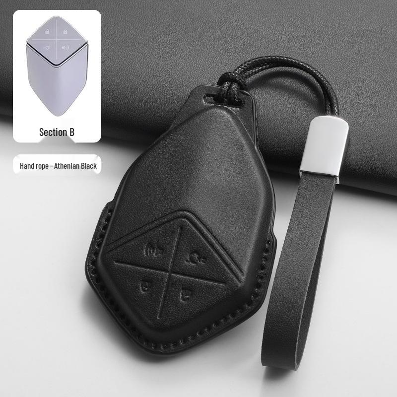 Changan Key Case for Eado, CS75, CS35, CS55 PLUS, Oshan X5/X7, Buckle UNI-TK, Ruicheng — Texture Black