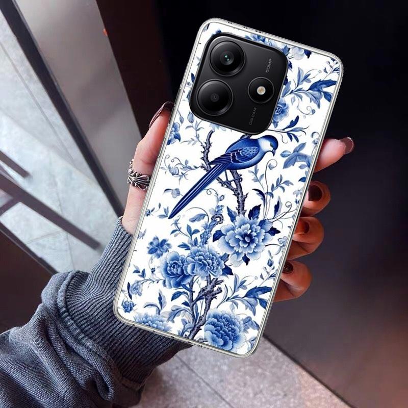 

Blue And White Porcelain Phone Case For Xiaomi Redmi Note 15 14 14S 13 12S 12 Pro Plus 11S 11 10S 10 4G Cover 11E 11T 5G Print F Note 15 Pro Plus
