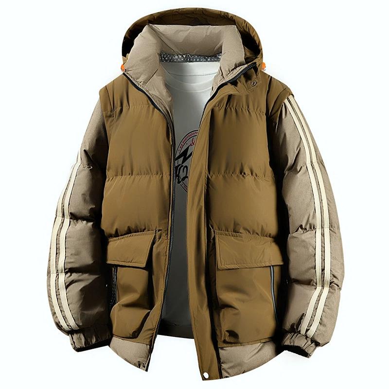 Winter Dicke Baumwollkleidung für Herren, Warme und lockere übergroße Baumwollkleidung für Herren, Baumwolljacke mit Kapuze, Oberbekleidung, Baumwollkleidung
