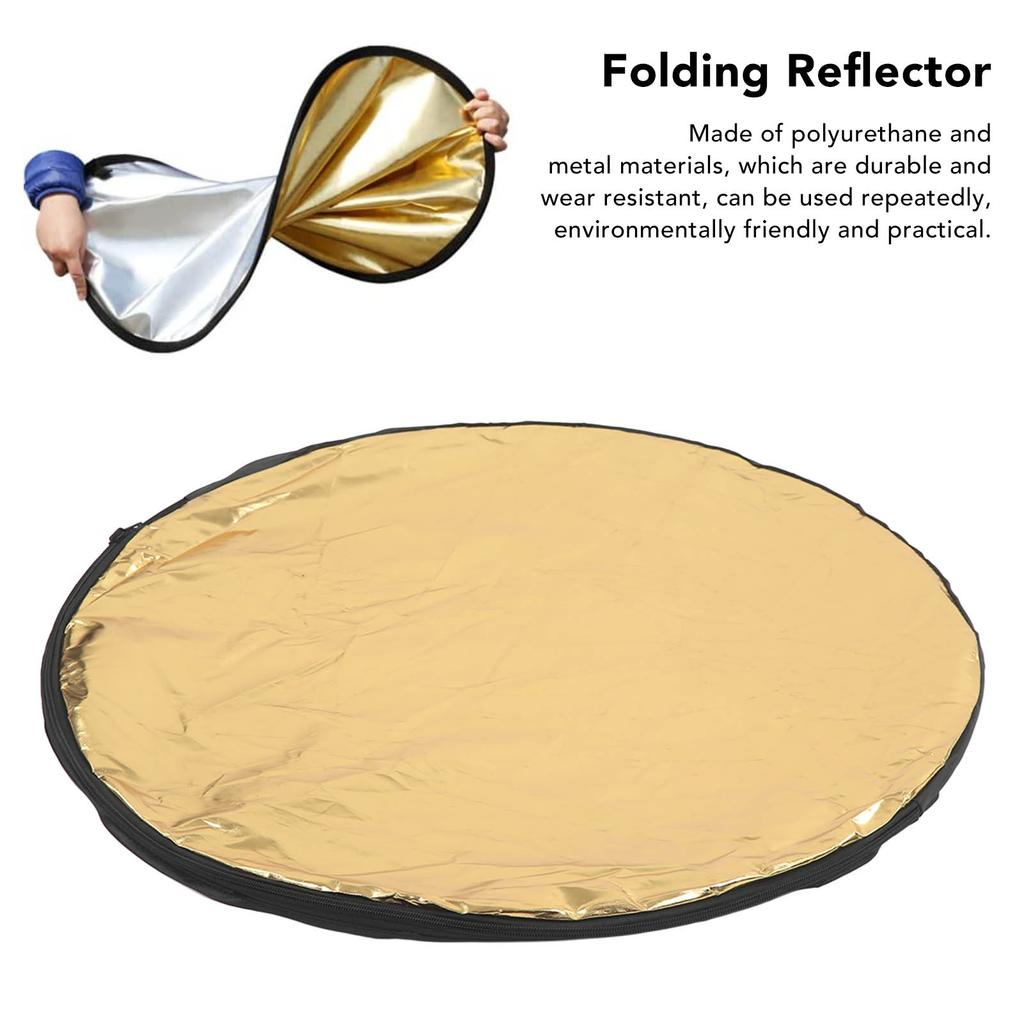 5 in 1 Light Reflectors with Translucent Silver Gold White and Black Collapsible Multi Portable Reflector for Photography