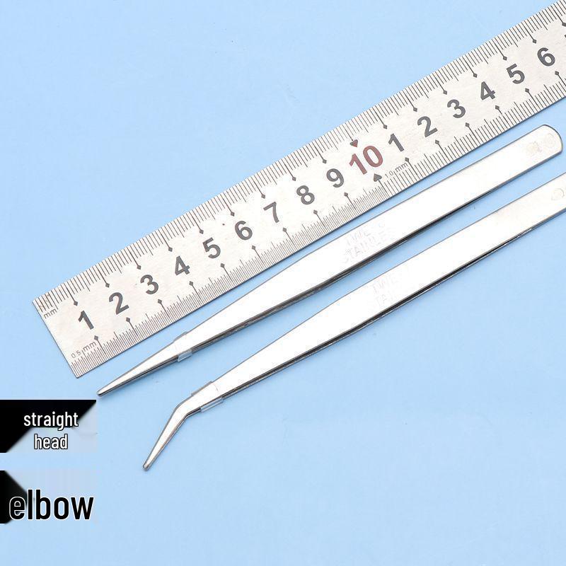 Sewing Tools Set: Stainless Steel Straight & Curved Tweezers, Repair Pliers, Needle Threader, Thickened Tailor's Clip