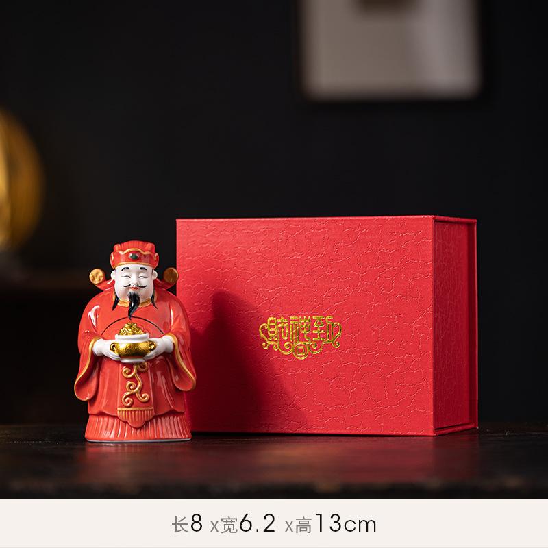 Ceramic Five Road God of Wealth, Living Room, Home Decorations, Wu of Wealth, Zhao Gongming, Guan Gong Office Decoration, Gifts