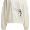 Coach Ss24 Floral Print Crewneck Long Sleeve Sweatshirt Women Sweatshirt Cream CT621-CRM
