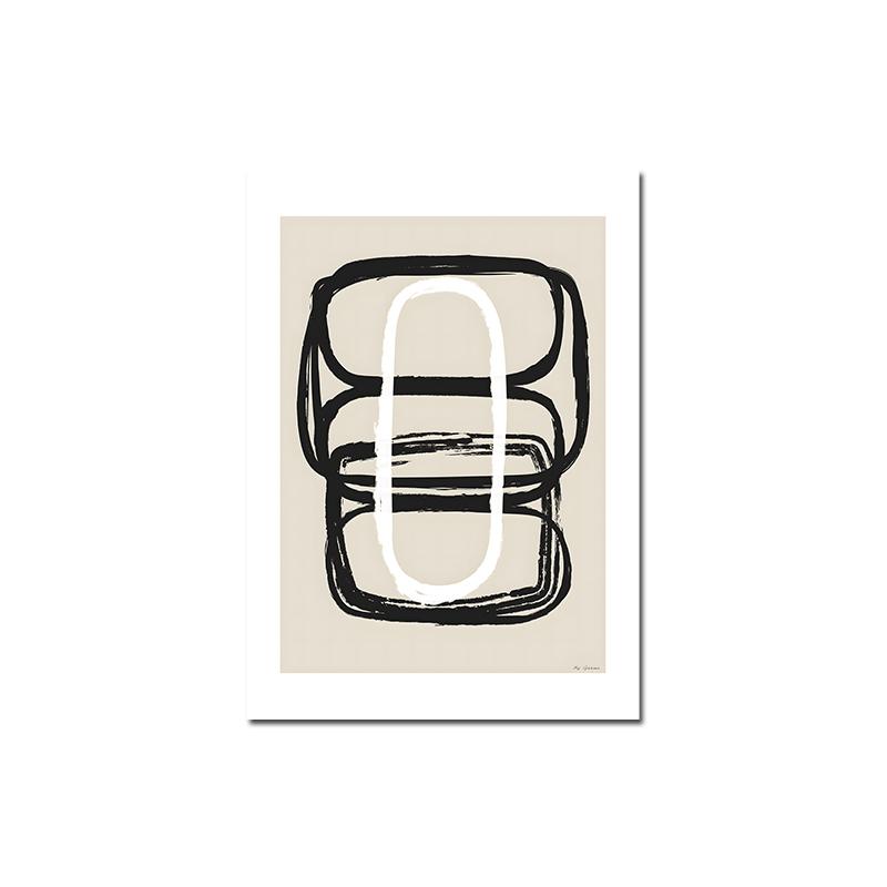 

Curve Gril Abstract Wall Art, Nordic Posters, Canvas Painting, Prints, Pictures for Living Room Decor, Black and White 21x30cm No Framed