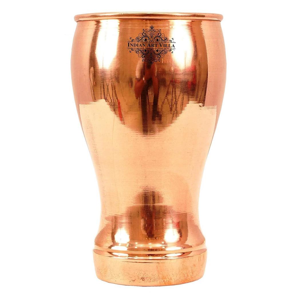 5.5" X 3.0" Pure Copper Wine Glass Goblet Tumbler Cup | 490 ML Capacity | Beer Wine Cocktail | Bar Home Hotel Restaurant, Set of 2