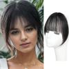 Synthetic Hair One Piece Straight Clip In Hair Extensions Flat Air Fringe Front Bangs With Wig For Women Daily Use
