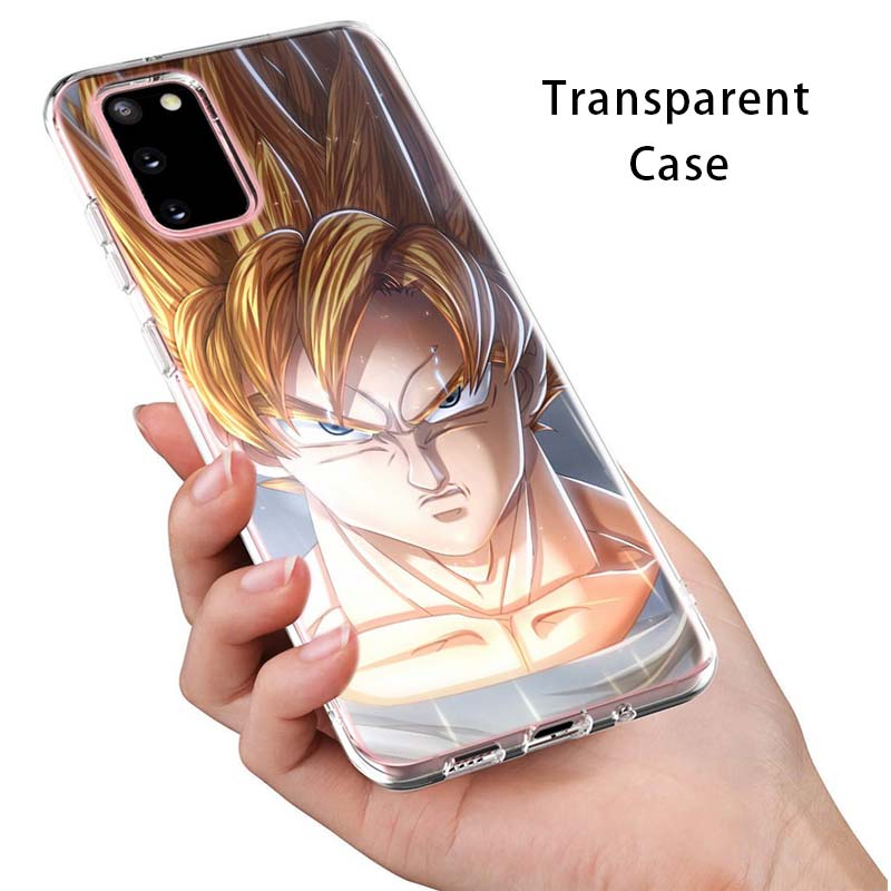 Dragonball Z Saiyajin Transparente Silikonhülle für Samsung Galaxy S22 Pro S21 S20 FE Ultra S10 S10E Lite S9 Plus Handyhülle