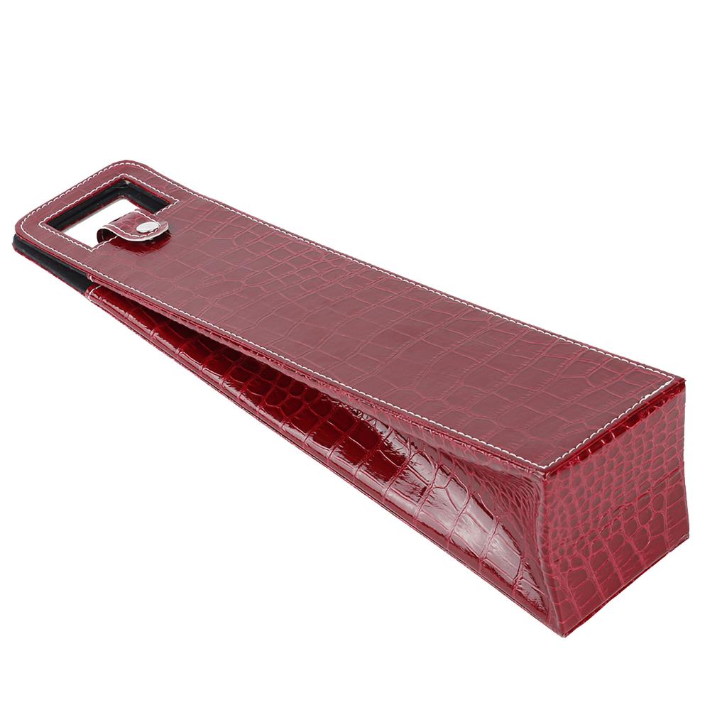 PU Resuable Leather Wine Tote Bag Champagne Beer Gift Bags Carrier(red)