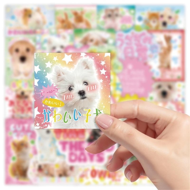 40Counts Dog Cats Sticker Animal Aesthetic Sticker for Laptop Scrapbook Journal Phone Case Skateboard Luggage Wrapping