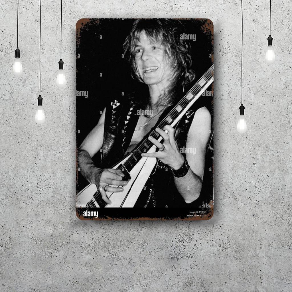 Randy Rhoads Retro Vintage Tin Sign Poster Decorative Plaque Metal Plate Wall Decor