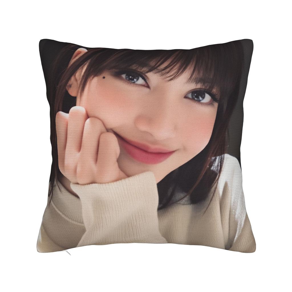 Kpop Style Cool Girl Lisa Pillow Case Vintage Pillow Cover Comfy Pillowcases For Living Room Sofa