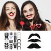 1-48Pcs Fake Cosplay Beards Mustaches Set, Cosplay Costume Accessories for Kid Adult Cosplay Party Halloween Festival