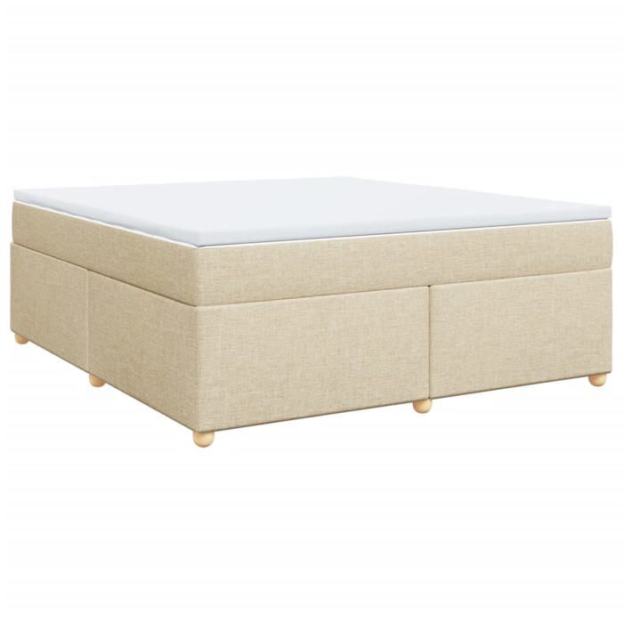 VidaXL Sommier à lattes de lit avec matelas Crème 180x200 cm Tissu 3285399