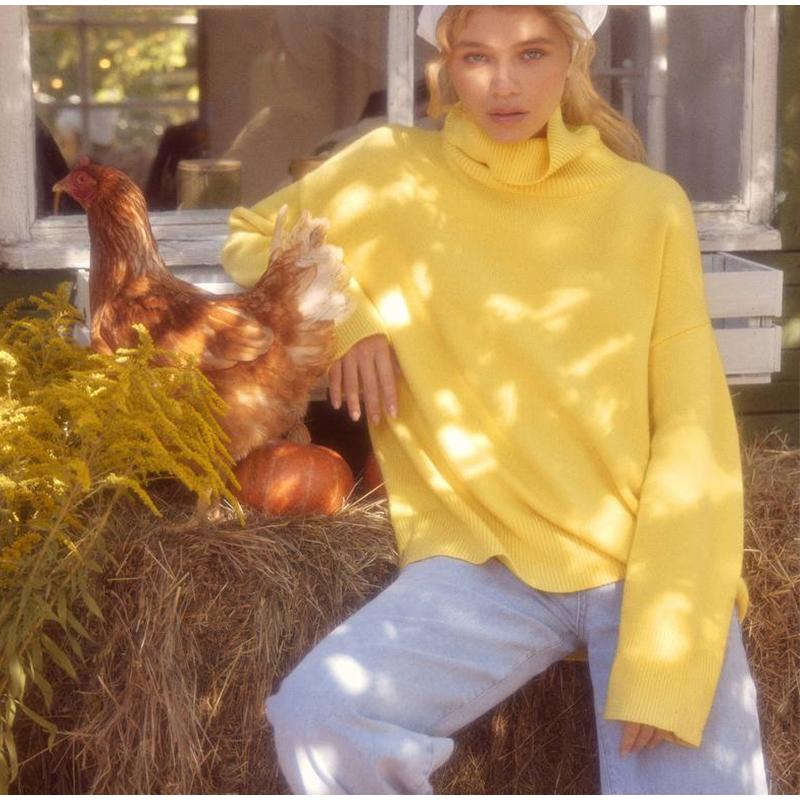 Осень-зима женский свитер модный винтажный женский мягкий теплый вязаный пуловер — фото 7