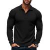 Men's Long Sleeve T-shirt Fashion Men's Designer Clothing Spring And Autumn Thin Stretch Slim Lapel Men's Shirts Men's Clothing