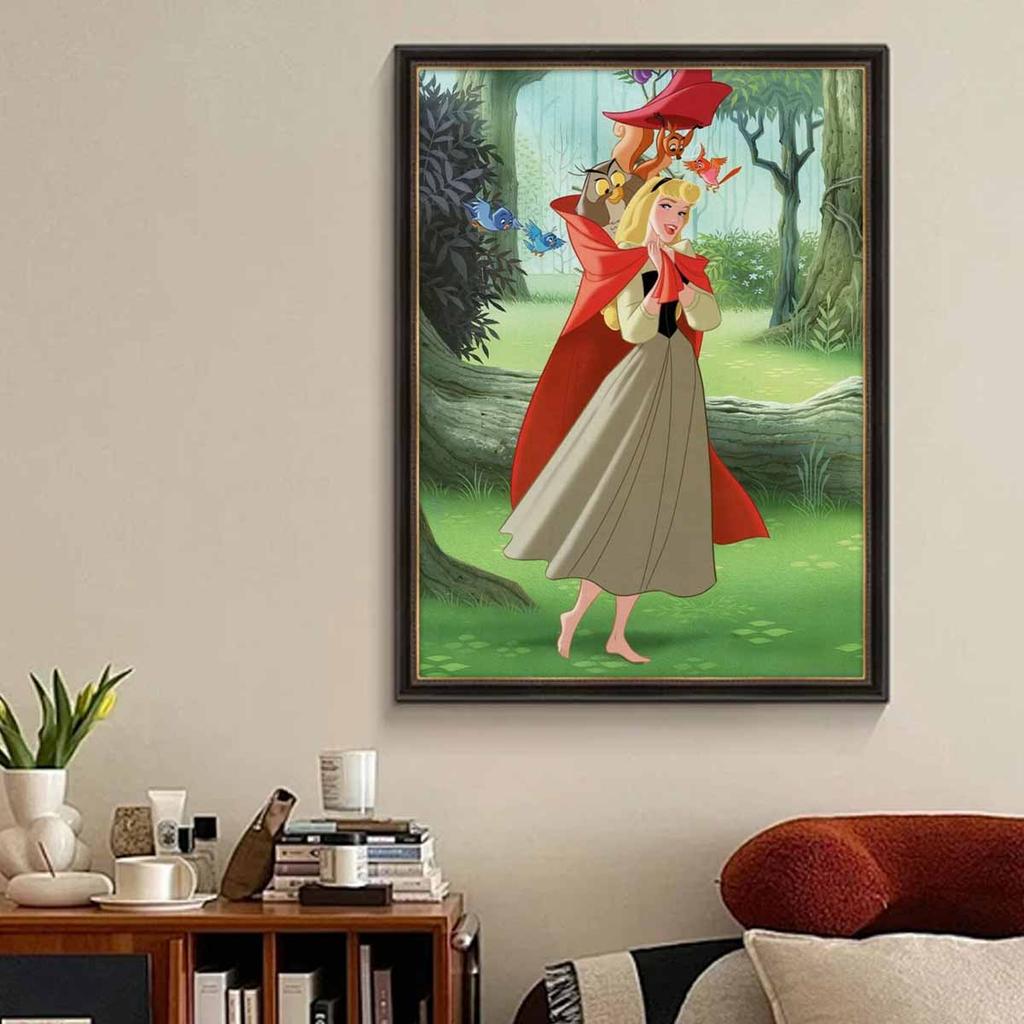 5D Diy Diamond Painting Princess Little Red Riding Hood Full Drill Rhinestones Mosaic Embroidery Handmade Products Home Decor Gift