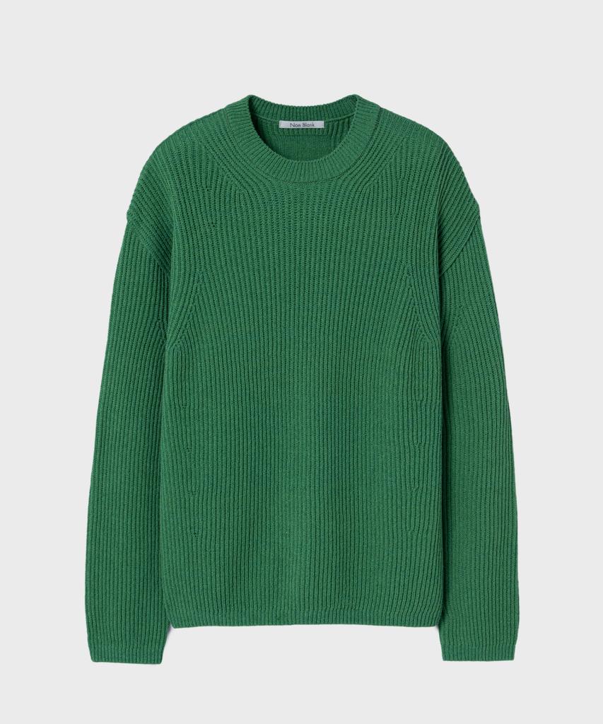Non Blank Boucle Round Knit_Green