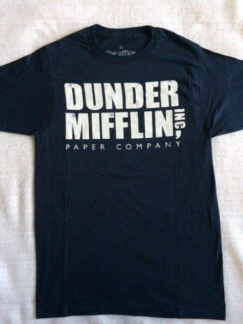 The Office TV Show Dunder Mifflin Blue T-shirt Official Licensed NEW Unworn  Unisex T-Shirt L