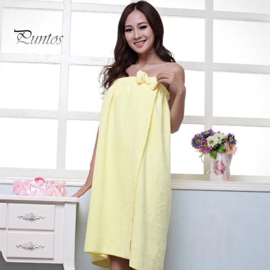 Asciugamano da Bagno con Decorazione a Fiocco in Microfibra con Chiusura Regolabile a Velcro, Stile Avvolgente sul Petto, Asciugamano da Bagno Elasticizzato a Fascia