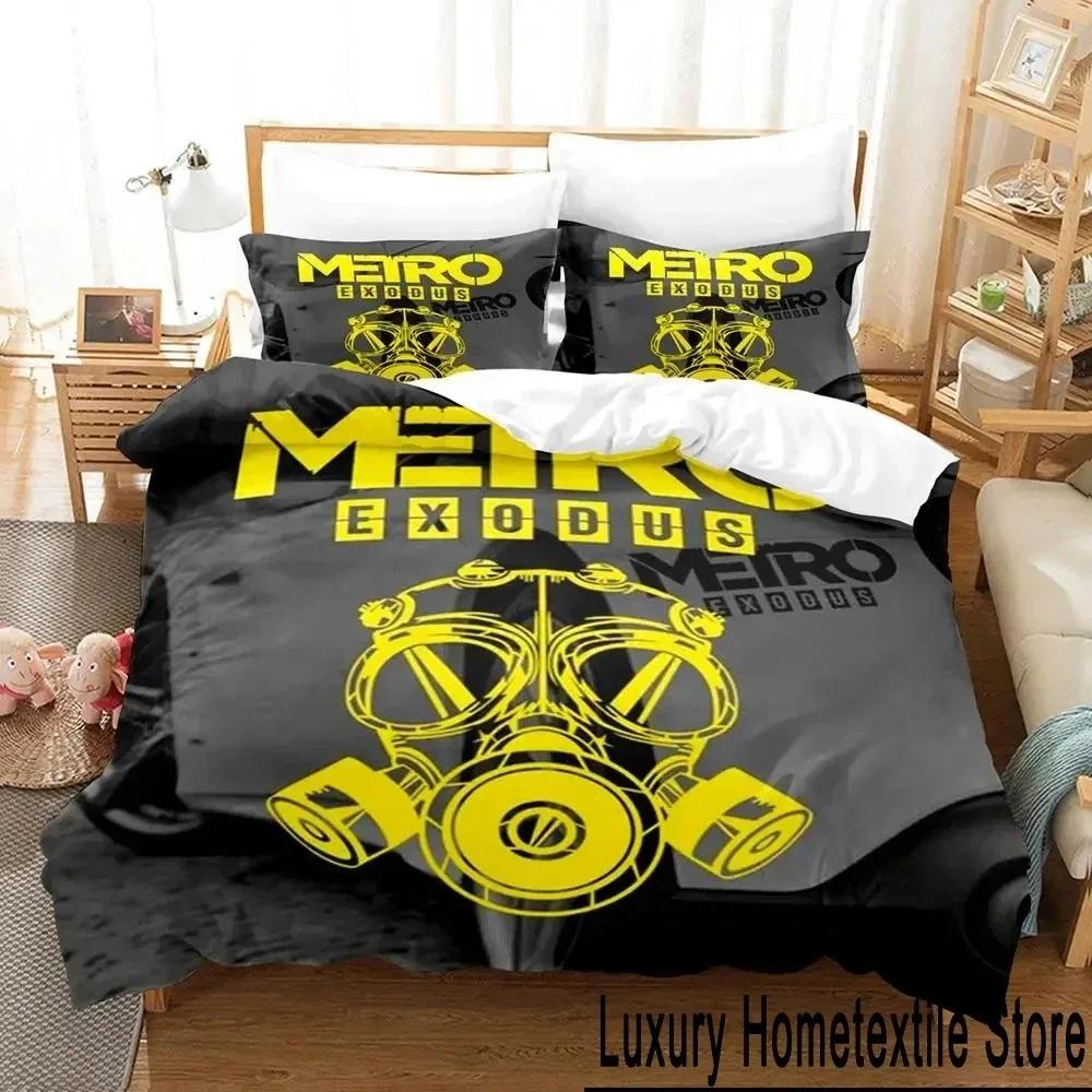 Stampa 3D Gioco Metro Exodus Set Biancheria da Letto Copripiumino Set Letto Coperta Federa Piumone King Queen Size Bambini Adulti Biancheria da Letto