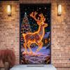 Santa Claus Christmas Hanging Cloth Fluorescent New Year Decoration  Entrance and Room