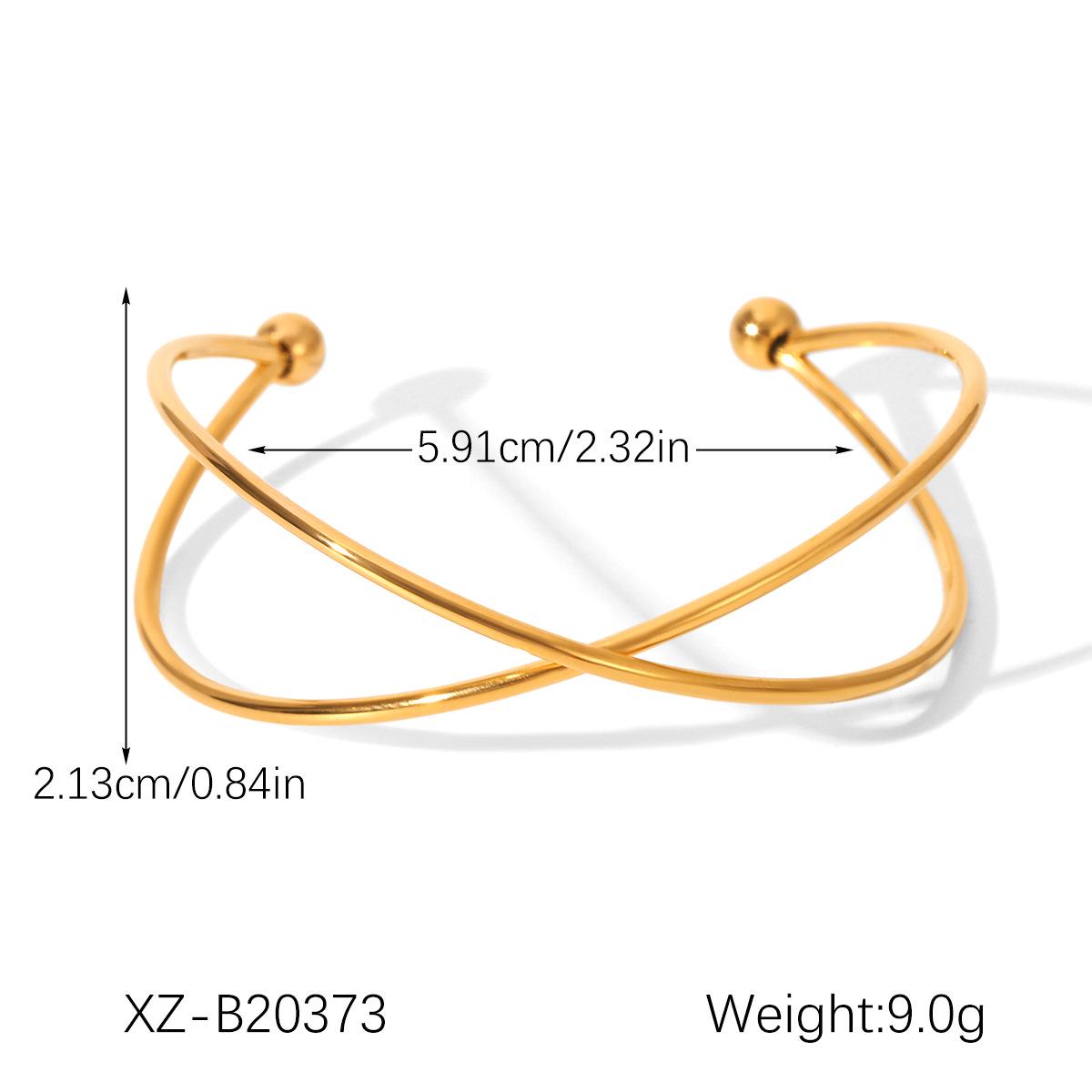 

European-American 18K Gold Plated Titanium Steel Cross Bracelet: Luxurious, Durable, Fade-Resistant