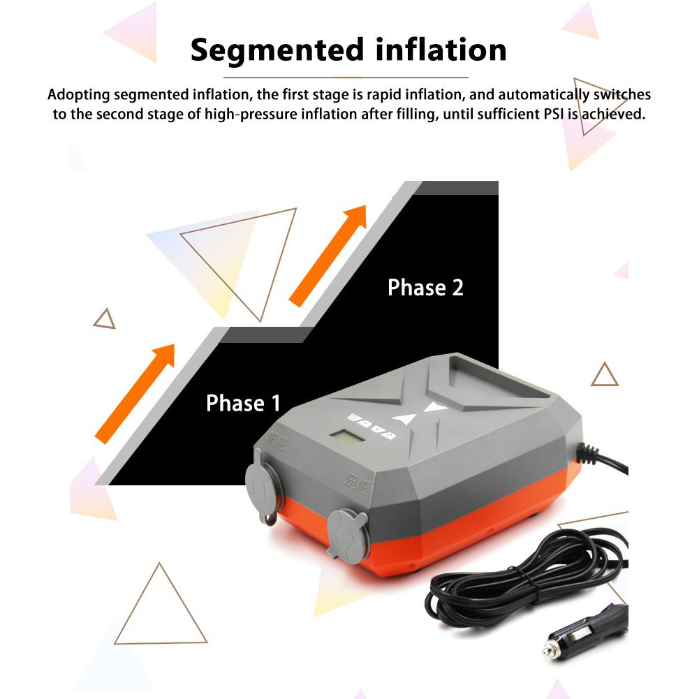 20psi Electric Air Pump High Pressure Air Compressor With 6pcs Nozzles For Kayak Boat Swimming Pool Air Cushions