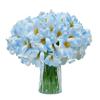 5pcs Large Petal PU Simulation Flower Brownie Tulip Flowering Design Artificial Flowers Bouquet Soft Fake