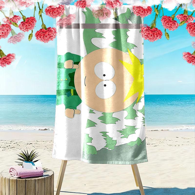 Butters Print Beach Towel, Large Soft Quick Dry Towel for Beach Camping Swimming