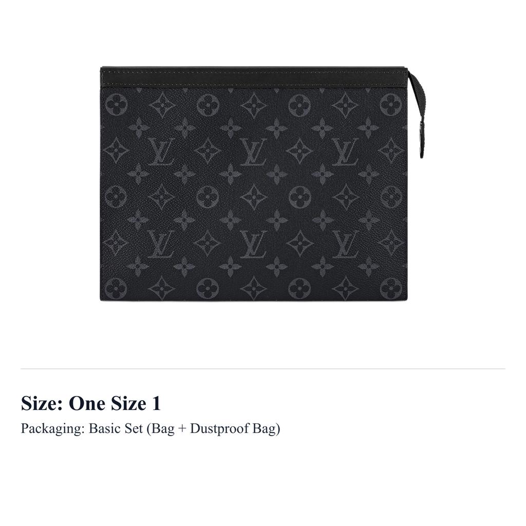 Louis Vuitton Pochette de Viagem Monogram Eclipse Mm Preto/Cinza M61692