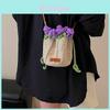 Handmade Woven Rose Bouquet Bag With Water Bucket Design For Daily Use Women