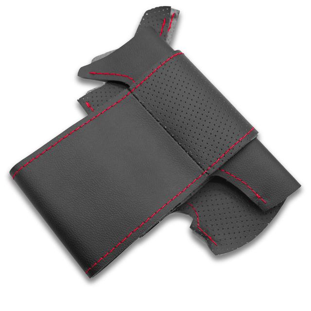 Car-styling Steering Wheel Cover Leather Trim For Renault Logan 1 Sandero Symbol Clio Twingo 2 Lada Largus Nissan Almera 3 G15