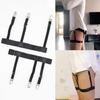 Men Shirt Stay Belt With Non-Slip Locking Clips Gentleman Leg Thigh Suspender Garters Strap  Elastic Uniformshirt Braces