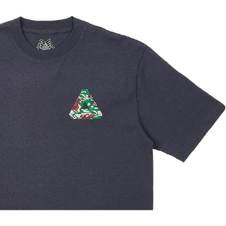 Palace Jungle Camo Tri-Ferg T-Shirt Navy Unisex Tops Blue P24TS120