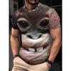 Summer Men's Animal 3D Printed Crew Neck T-Shirt